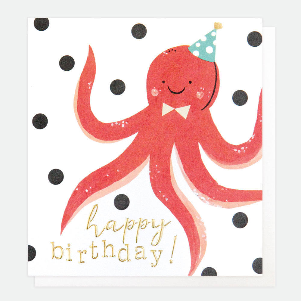 Octopus Birthday Card By Caroline Gardner